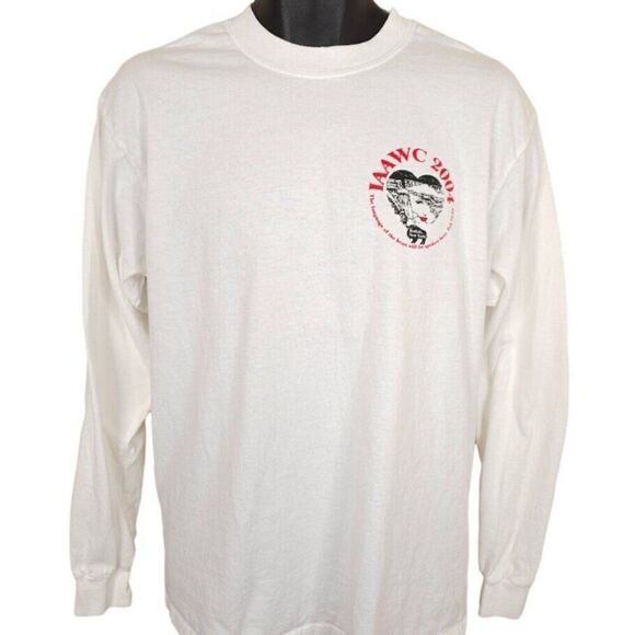 Vintage International Womens Conference T Shirt Mens Size Large White Y2K 2004 - Picture 1 of 5